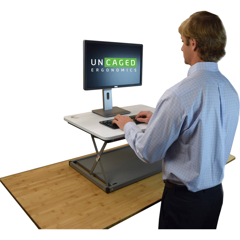 Uncaged Ergonomics CHANGEdesk Mini Standing Desktop Workstation (White)