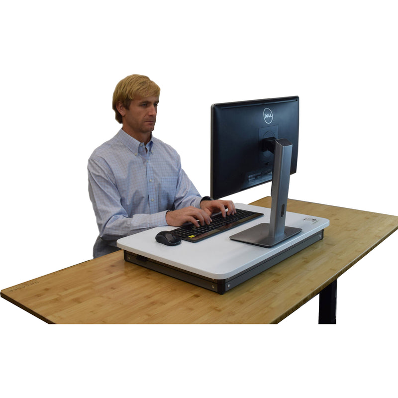 Uncaged Ergonomics CHANGEdesk Mini Standing Desktop Workstation (White)