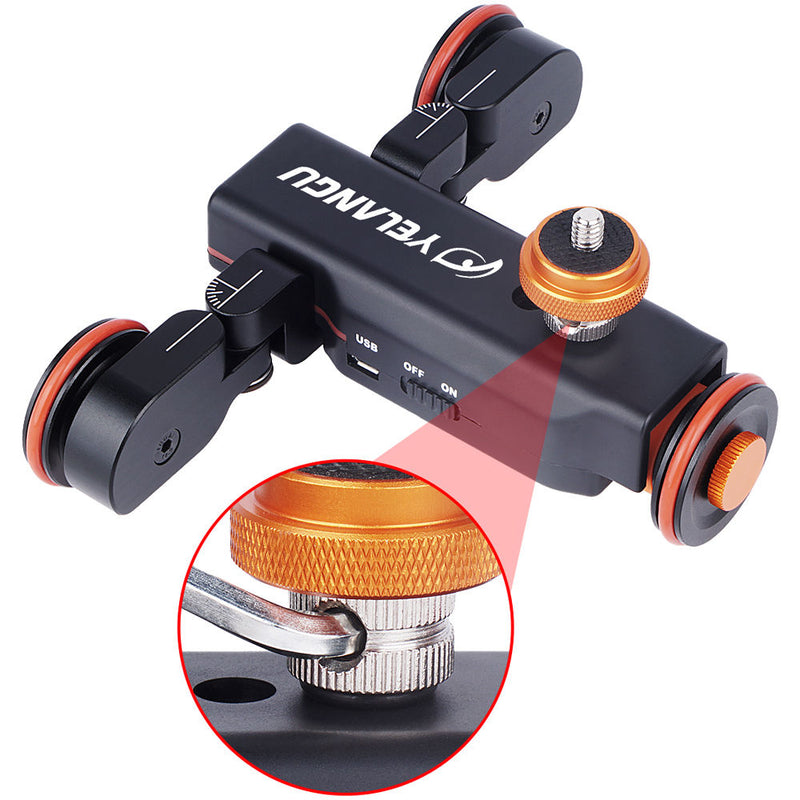 YELANGU L4X Motorized DSLR Dolly with Remote (Black)
