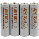 Watson 4-Bay Charger for AA/AAA NiMH Batteries with 4-Pack of CX AA NiMH Rechargeable Batteries Kit