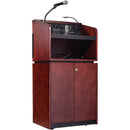 Oklahoma Sound Tabletop and Base Combo Sound Lectern (Mahogany on Walnut)