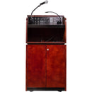 Oklahoma Sound 950/901 Tabletop and Base Combo Sound Lectern with LWM-5 Handheld Wireless Microphone (Mahogany on Walnut)