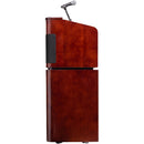 Oklahoma Sound 950/901 Tabletop and Base Combo Sound Lectern with LWM-5 Handheld Wireless Microphone (Mahogany on Walnut)