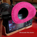 Bluestar Oval Ultra Small Viewfinder Eyecushion (Ultrasuede, Red)