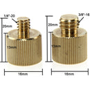 CAMVATE 3/8"-16 Female to 1/4"-20 Male & 1/4"-20 Female to 3/8"-16 Male Screw Adapter Set