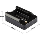 CAMVATE Dual 1/4"-20 Shoe Mount Adapter with Anti-Fall Pin