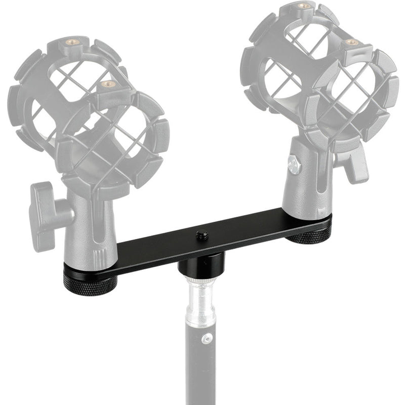 CAMVATE Dual Microphone Mount T-Bracket with 5/8"-27 Threads