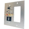 Comprehensive VGA & RCA Composite A/V Dual-Gang Wall Plate with Decora Style Cutout & Keystone Blank (Aluminum)