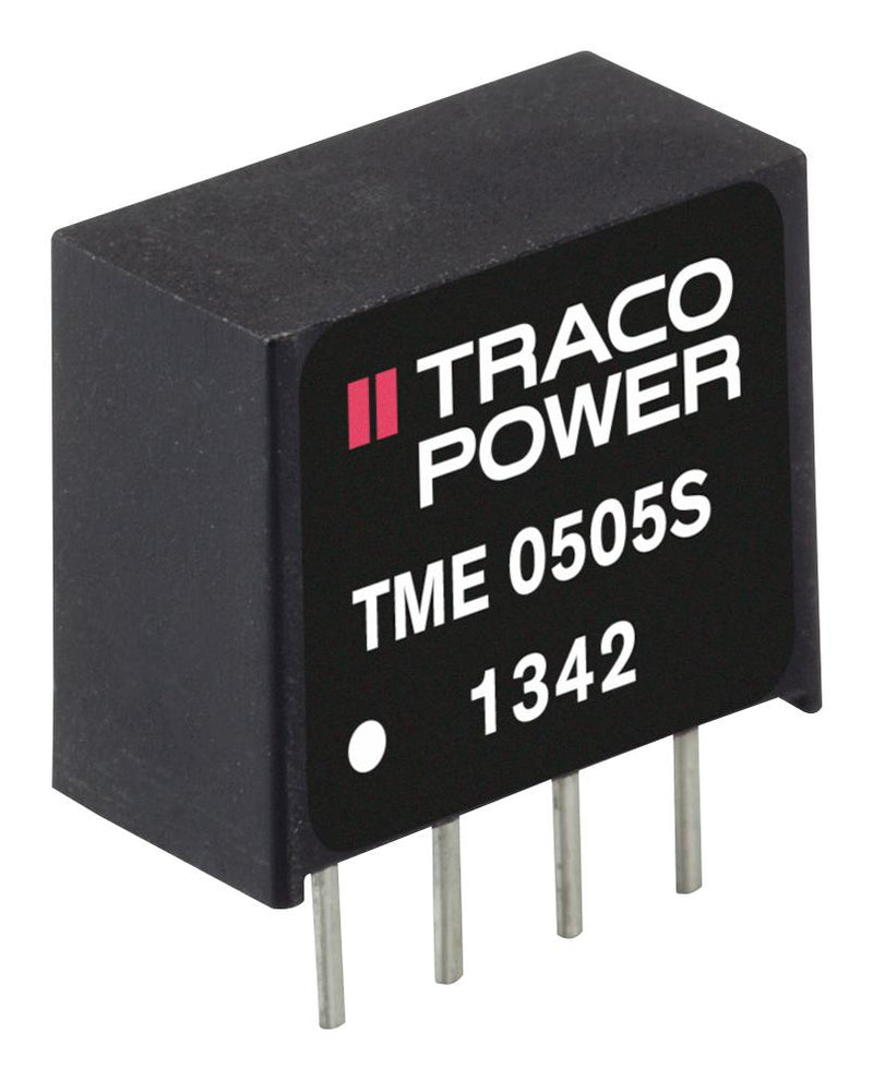 TRACO POWER TME 1215S Isolated Through Hole DC/DC Converter, Miniature, ITE, SIP, 1:1, 1 W, 1 Output, 15 V