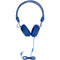 HamiltonBuhl Sack-O-Phones Favoritz Student Headphones with In-Line Microphones (Set of 5, Blue)