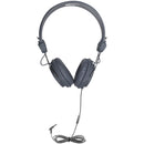 HamiltonBuhl Sack-O-Phones Favoritz Student Headphones with In-Line Microphones (Set of 5, Gray)