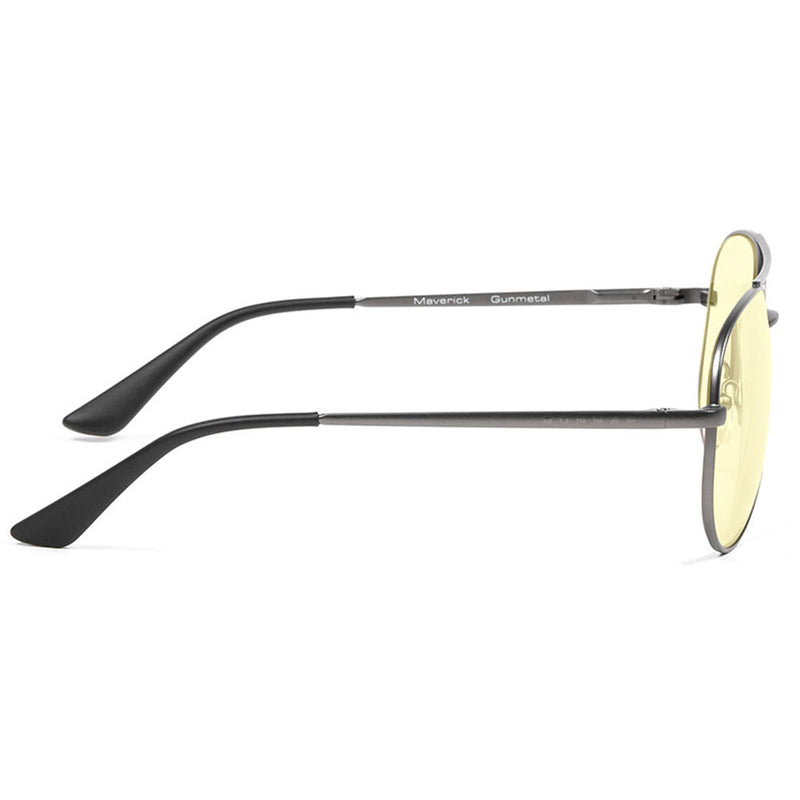 GUNNAR Maverick Computer Glasses (Gunmetal Frame, Amber Lens Tint)