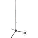 Auray MS-5230 Tripod Microphone Stand Kit (2-Pack)