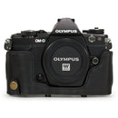 MegaGear Ever Ready PU Leather Case and Strap for Olympus OM-D E-M5 Mark II with 12-40mm Lens (Black)