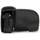 MegaGear Ever Ready PU Leather Case and Strap for Olympus OM-D E-M5 Mark II with 12-40mm Lens (Black)