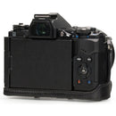 MegaGear Ever Ready PU Leather Case and Strap for Olympus OM-D E-M5 Mark II with 12-40mm Lens (Black)