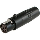 Cable Techniques TA6FL 6-Pin Mini XLR Female with 6mm Outlet (Black)