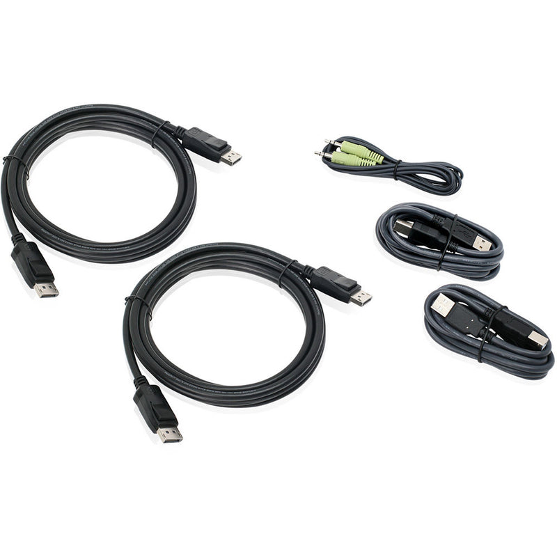 IOGEAR Dual View DisplayPort, USB KVM Cable Kit with Audio (10')