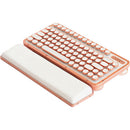AZIO Posh Retro Compact Keyboard (White Leather / Copper-Brushed Frame)