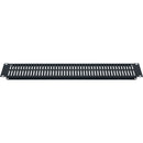 Lowell Manufacturing Slotted Rack Panel (1 RU, Brushed Black Anodized Aluminum)
