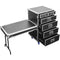 Odyssey FZWB6WDLX Flight Zone Deluxe 6-Drawer Workbox Tour Case with Casters & Side Table