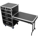 Odyssey FZWB6WDLX Flight Zone Deluxe 6-Drawer Workbox Tour Case with Casters & Side Table