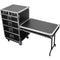Odyssey FZWB6WDLX Flight Zone Deluxe 6-Drawer Workbox Tour Case with Casters & Side Table
