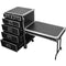 Odyssey FZWB6WDLX Flight Zone Deluxe 6-Drawer Workbox Tour Case with Casters & Side Table