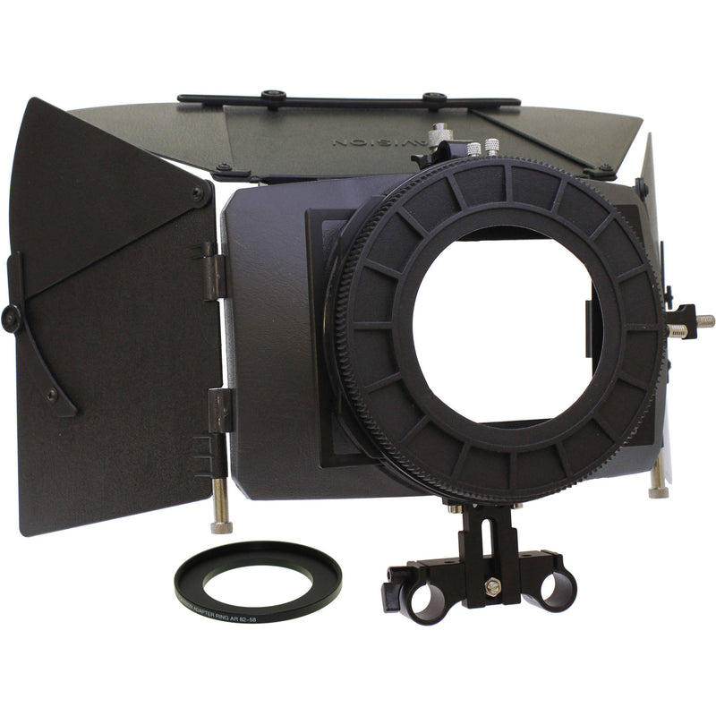 Cavision 4 x 5.65" Matte Box Kit with Accessories & Dual-Rod Bracket with T-Part for Select Canon Cameras