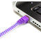 Tera Grand Cat 7 Ultra Flat Braided Ethernet Patch Cable (10Gb, 50', Purple & Blue)