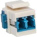 Camplex Keystone Coupler Fiber Optic LC to LC Duplex Single Mode (Blue & White)