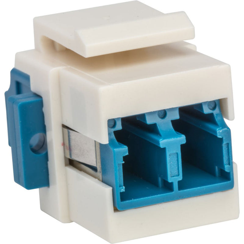 Camplex Keystone Coupler Fiber Optic LC to LC Duplex Single Mode (Blue & White)