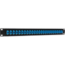 Camplex 24-Port Preloaded Patch Panel with SC Simplex Single Mode Adapters (1 RU, Blue)
