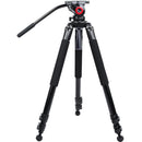 miliboo Portable Aluminum Tripod Kit with 75mm Fluid Head and Tripod Dolly