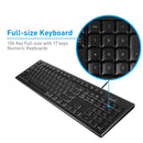 Macally 104 Key Full-Size USB Keyboard (Black)