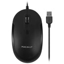 Macally USB Optical Silent Click Mouse (Black)