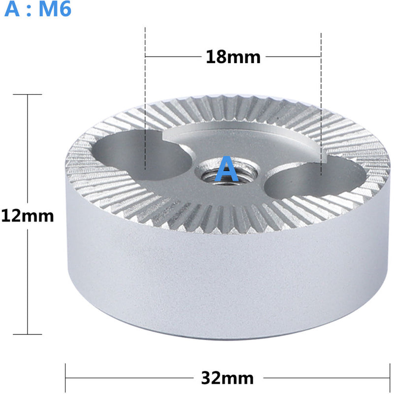 CAMVATE 1/4"-20 to ARRI-Style Rosette Adapter (M6 Thread)
