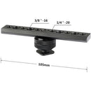 CAMVATE Cheese-Style NATO Rail with Shoe Mount Adapter