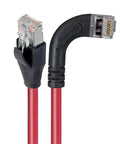 L-COM TRD695SRA7RD-2 Ethernet Cable, Cat6, 90&deg; RJ45 Plug to RJ45 Plug, FTP (Foiled Twisted Pair), Red, 609.6 mm, 2 ft