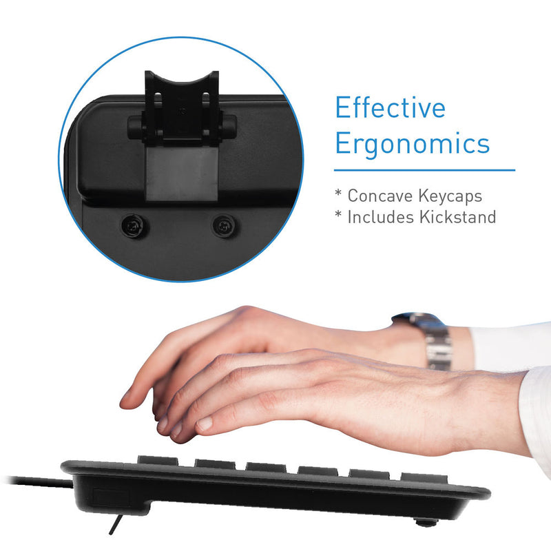 Macally Full Size 112 Key USB Keyboard for PC