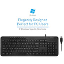 Macally Full Size 112 Key USB Keyboard for PC