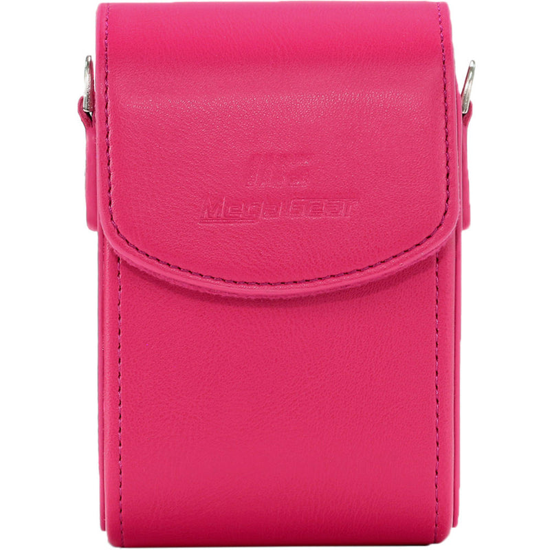 MegaGear PU Leather Camera Case for Canon PowerShot SX740 HS, SX730 HS (Hot Pink)