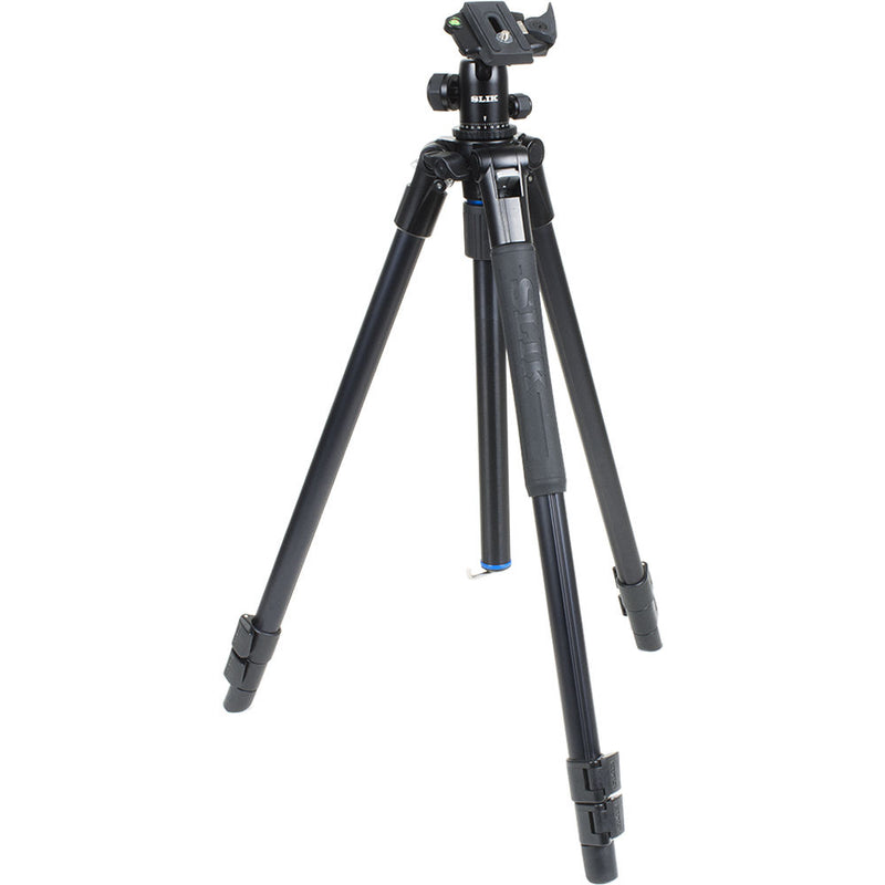 SLIK Pro AL-323BH4 Tripod with SBH-400 Triple Action Ball Head (Matte Black)
