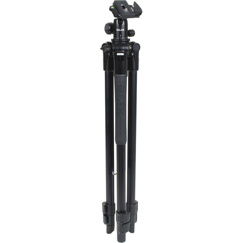 SLIK Pro AL-323BH4 Tripod with SBH-400 Triple Action Ball Head (Matte Black)
