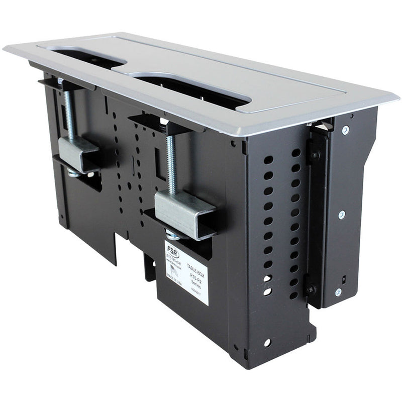 FSR RT6-R2-ALM Unity Rectangle In-Table Box for T6 Brackets & TBRT Cable Retractors (Aluminum)