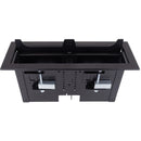 FSR RT6-R2-ABK Unity Rectangle In-Table Box for T6 Brackets & TBRT Cable Retractors (Black)