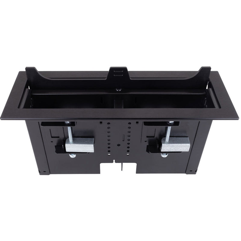 FSR RT6-R2-ABK Unity Rectangle In-Table Box for T6 Brackets & TBRT Cable Retractors (Black)