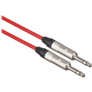 Canare Star Quad 1/4" TRS Male to 1/4" TRS Male Cable (Red, 6')