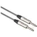 Canare Star Quad 1/4" TRS Male to 1/4" TRS Male Cable (Grey, 10')