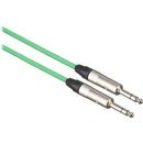 Canare Star Quad 1/4" TRS Male to 1/4" TRS Male Cable (Green, 15')